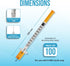 JJ CARE Insulin Syringe (Pack of 100) 1cc/ml 30G 5/16", U-100 Insulin Syringes , Ultra Fine Single Use Insulin Needles, Disposable & Sterile Diabetic Syringes, Individually Wrapped